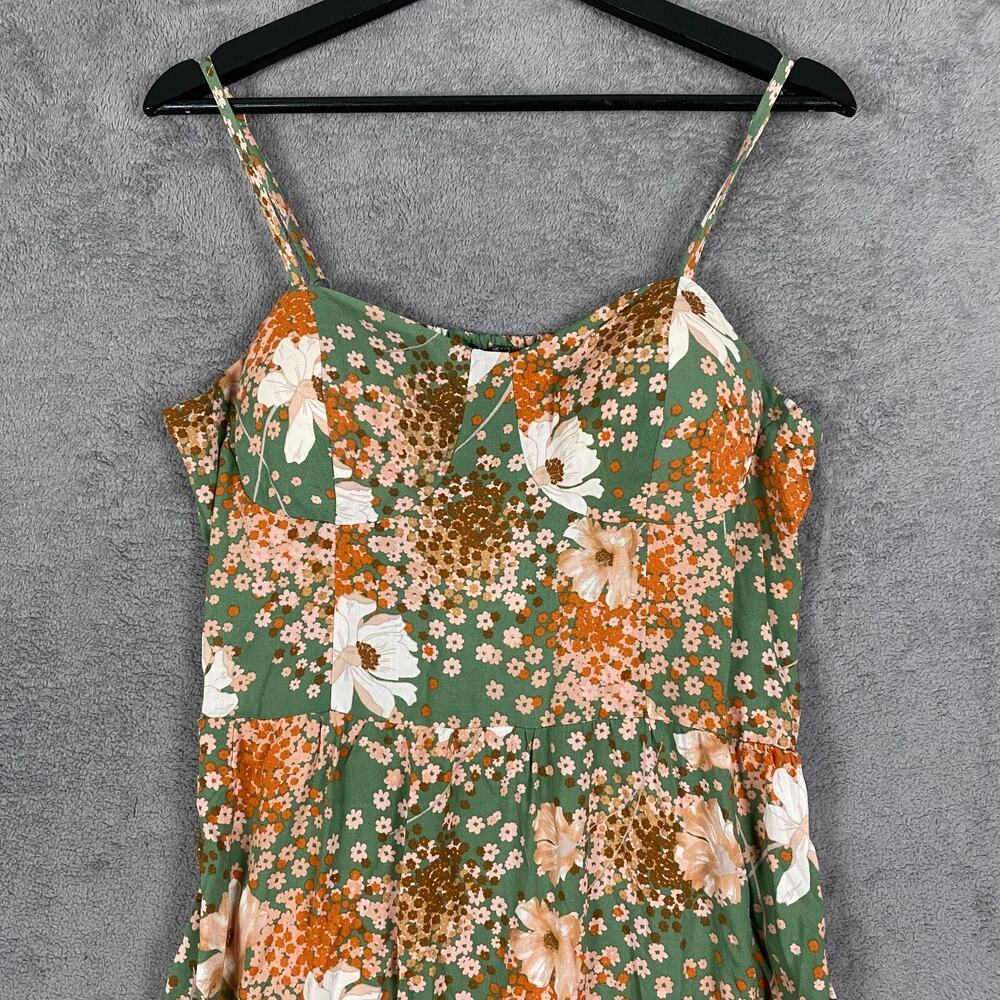 Lily Rose Maxi Dress Womens XL Green Floral Prairie Cottgecore Bohemian NWT - Picture 2 of 14